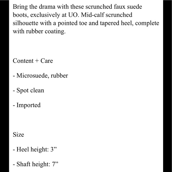 Urban Outfitters Brown Faux Suede Scrunch Boots - Picture 10 of 10